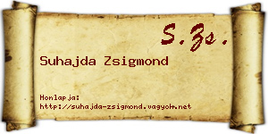 Suhajda Zsigmond névjegykártya